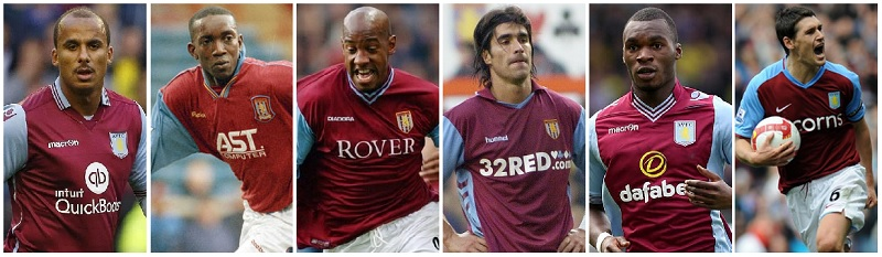 Which six players scored the most Premier League Goals for Aston Villa? 12 Who scored Aston Villa's most Premier League Goals