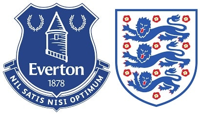 Which five players scored six or more goals for England while with Everton FC? 1 image 134