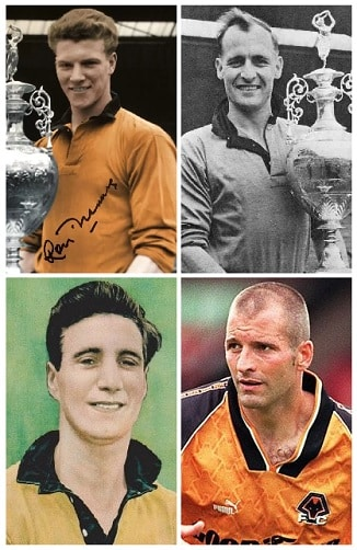 Which four players scored 4 or more goals for England while with Wolverhampton Wanderers? 1 Wolverhampton Wanderers England Goalscorers