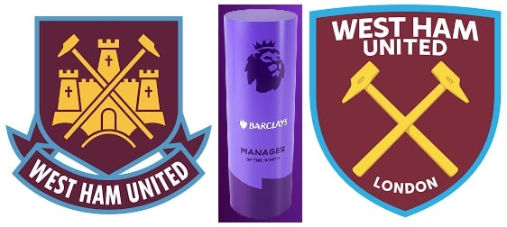 Which four Premier League Manager of the Month winners were with West Ham United? 2 image 178