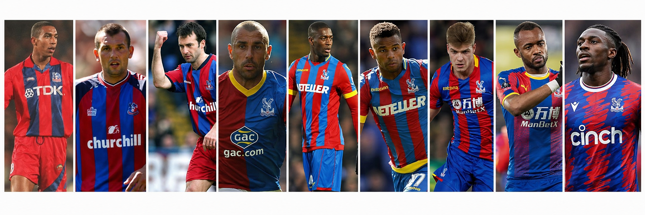 Which eight players have worn the number nine shirt for Crystal Palace in the Premier League Era? 12 image 3