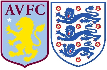 Which England players won 15 or more Caps with Aston Villa? 1 image 2