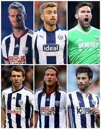 Question of the Day September 2020 13 West Bromwich Albion PL Appearances