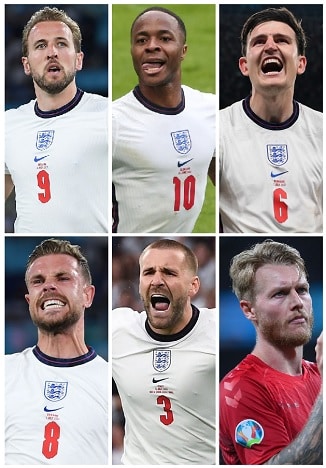 Question of the Day August 2021 18 England Goalscorers Euro 2020