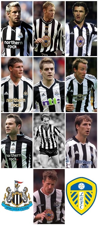 Played for Newcastle United & Leeds United