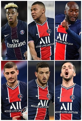 Which six Paris Saint-Germain players will participate in the UEFA European Championships 2020? 2 image 12
