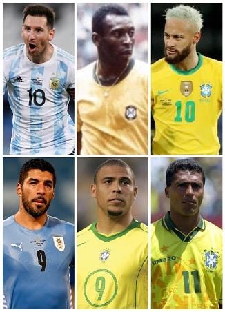 Who are the six All-Time Highest South American International Goalscorers? 1 image 6