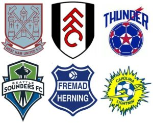What do these 6 Clubs have in common: West Ham United, Fulham, San Antonio Thunder, Seattle Sounders, Herning Fremad and Carolina Lightnin’? 2 image