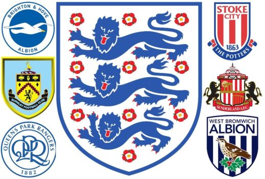 Which 6 players from Brighton, Burnley, QPR, Stoke, Sunderland & West Brom were in England Euro Finals Squads? 12 image 4