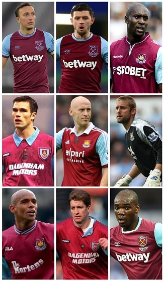 West Ham PL Appearances