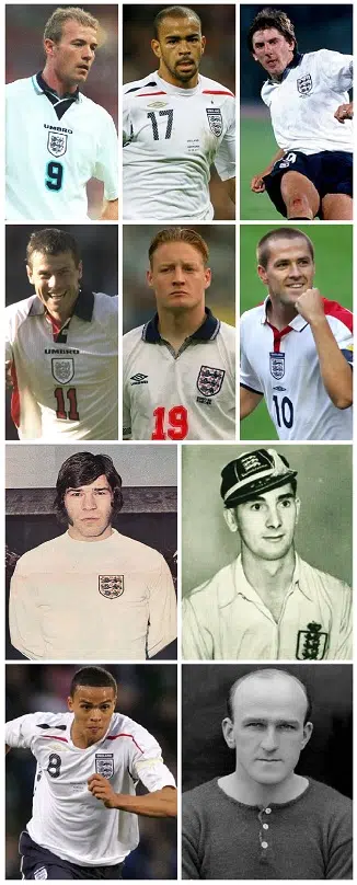 Which players won over ten England Caps while with Newcastle United? 1 image 4