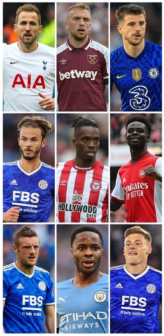 Question of the Day May 2022 12 Englishmen PL Goals & Assists 2021-22