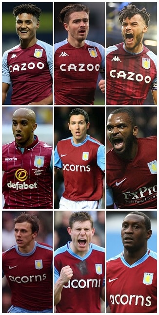 Aston Villa last England Caps