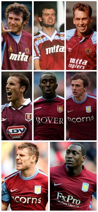 Aston Villa England World Cup Squads