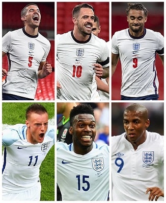 England Goalkscorers v Wales