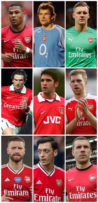 Arsenal German PL Appearances