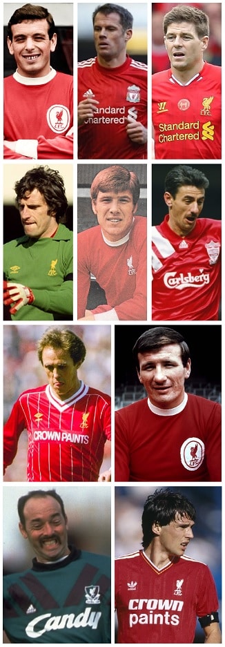 Liverpool All-Time Appearances