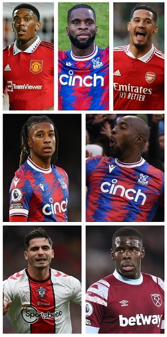 Which seven Frenchmen scored two or more 2022-23 Premier League Goals? 1 image 5
