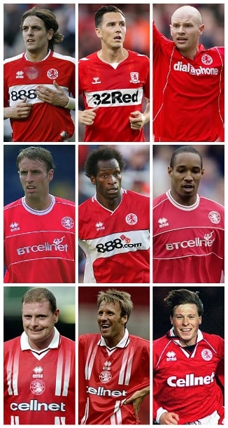 Middlesbrough England Caps