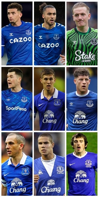 Everton England Caps