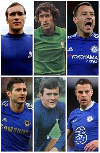 Six Players who made 500 or more All-Time Appearances for Chelsea
