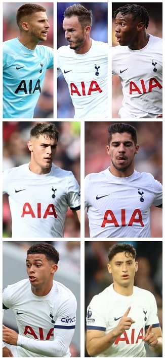 Question of the Day October 2023 12 Tottenham Hotspur Players 2023-24