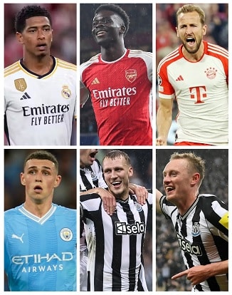 Question of the Day October 2023 28 English 2023-24 Champions League Goalscorers