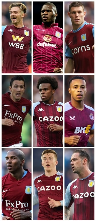Which nine Players were sold by Aston Villa for the highest fees? 1 nine Players who were sold by Aston Villa for the highest fees