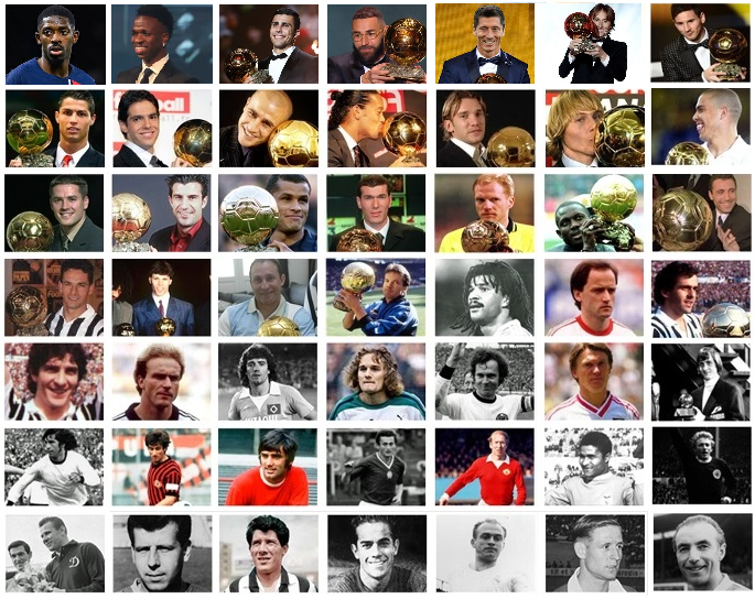 All Time Footballer of the Year Awards 1947-48 to 2025-26 8 Balloon d'Or winners