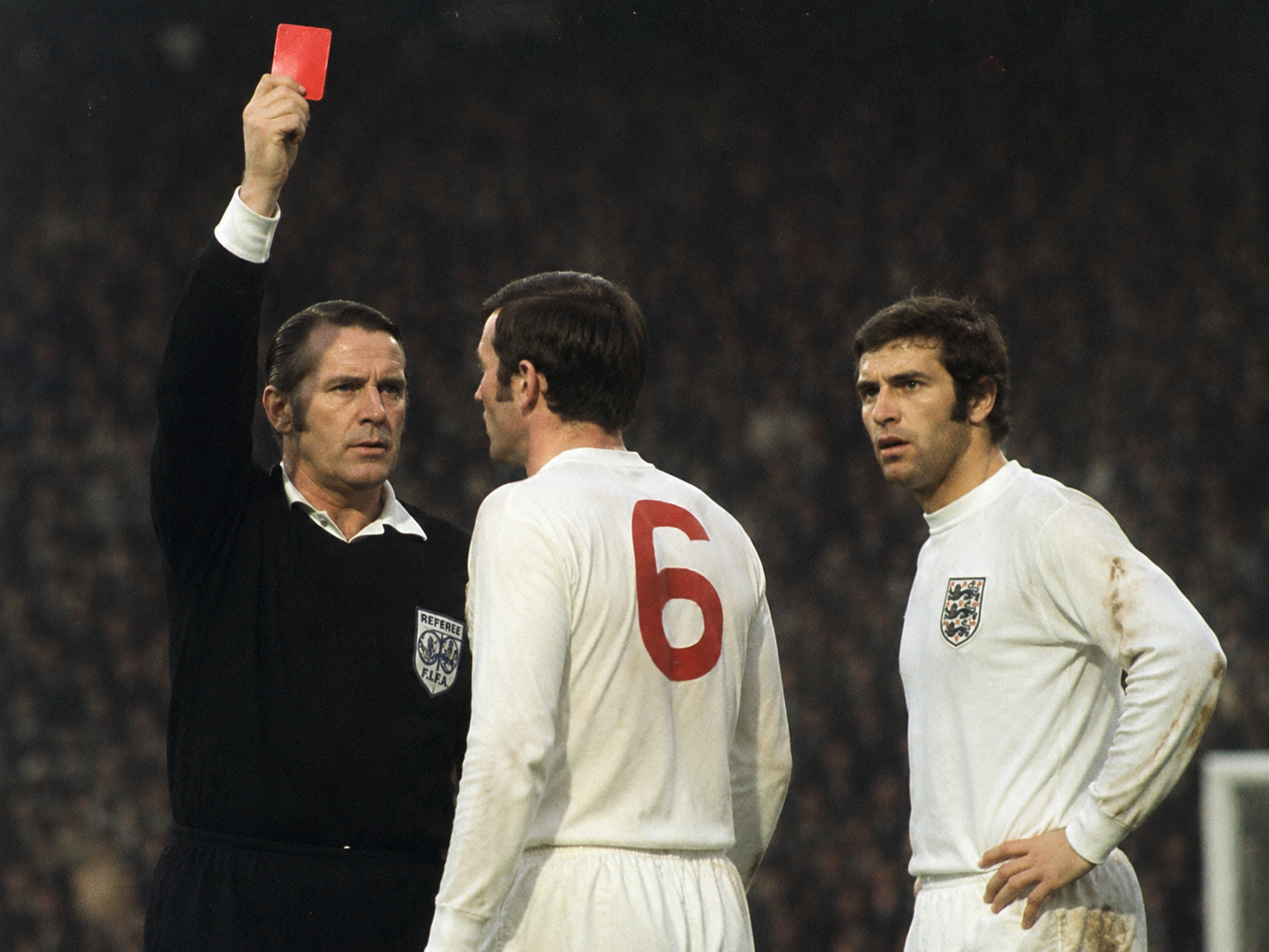 England Players Sent Off 43 Alan Mullery receiving England's first red card
