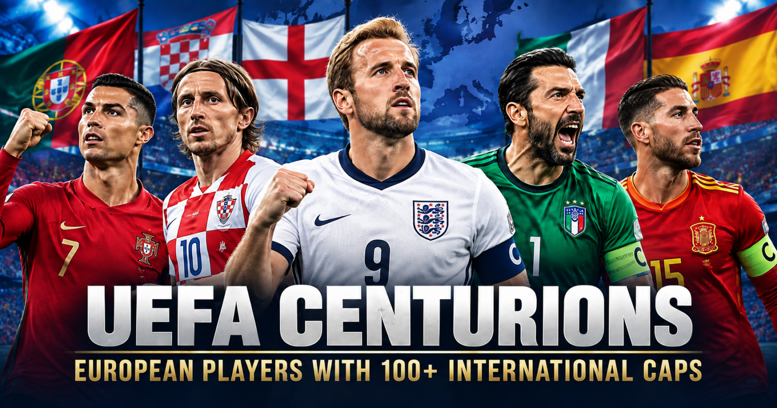 UEFA Centurions European Players with 100 or more International Caps