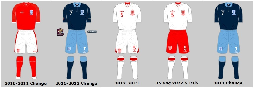 England National Football Team Home And Away Strips 4 image 4