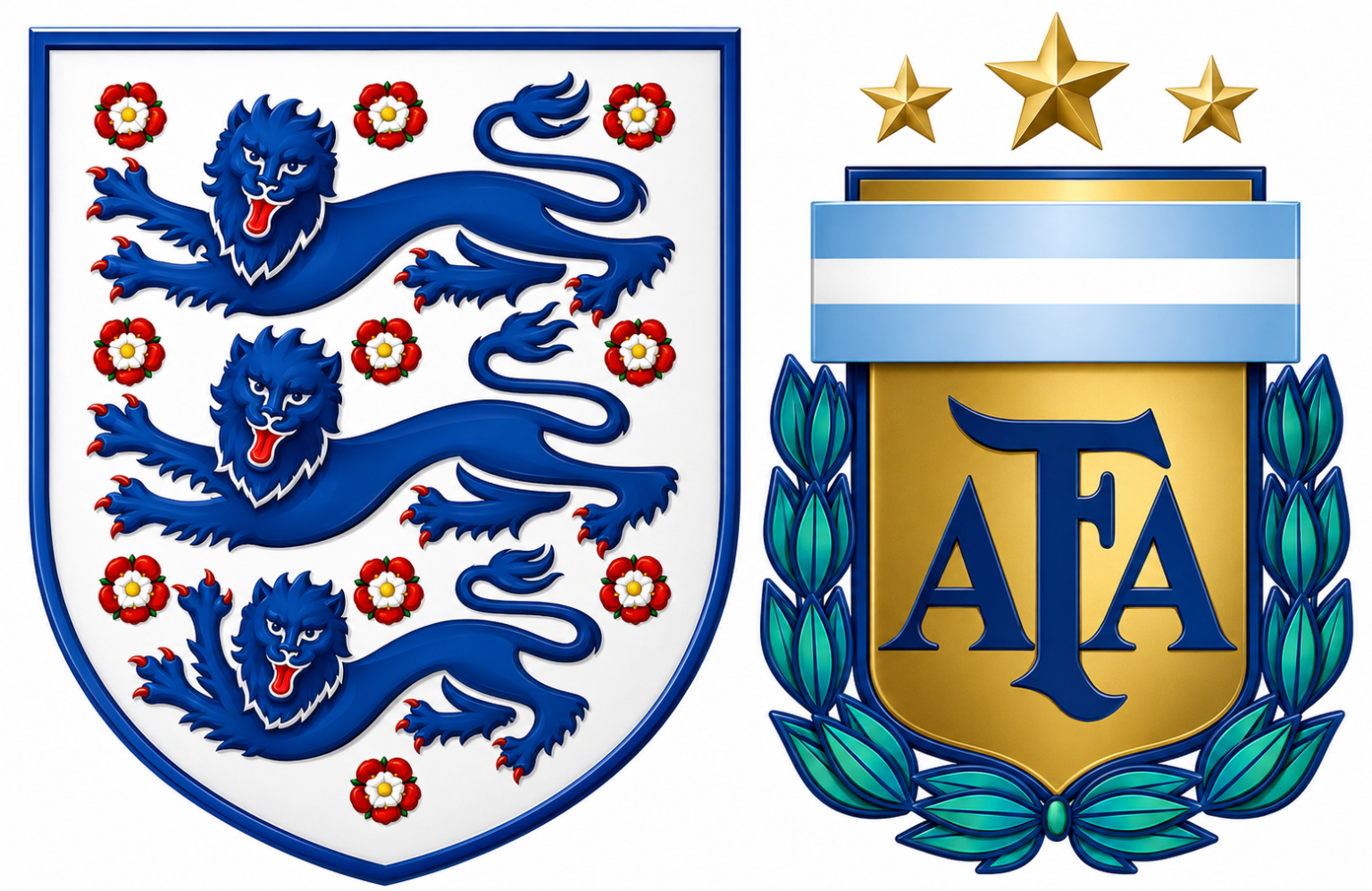 England v Argentina 1 England and Argentina players before the 2026 FIFA World Cup semi-final in Atlanta