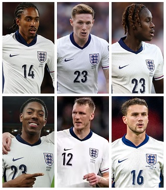 Last six England Caps