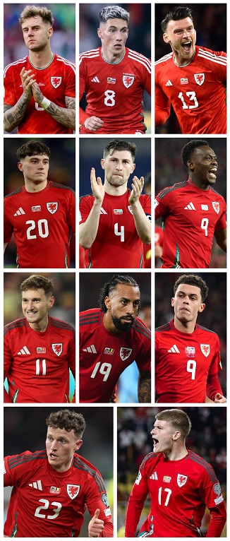 Question of the Day November 2025 13 Wales 2025 Goalscorers