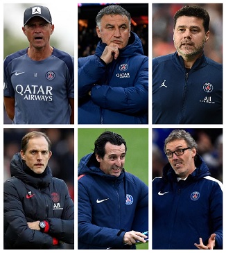 Question of the Day November 2025 5 Last six Paris Saint-Germain Managers