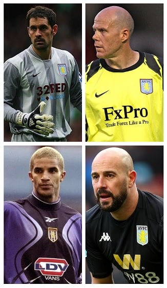 Which four Goalkeepers made Premier League Appearances for both Aston Villa & Liverpool? 2 Four Goalkeepers who made Premier League Appearances for both Aston Villa & Liverpool are: