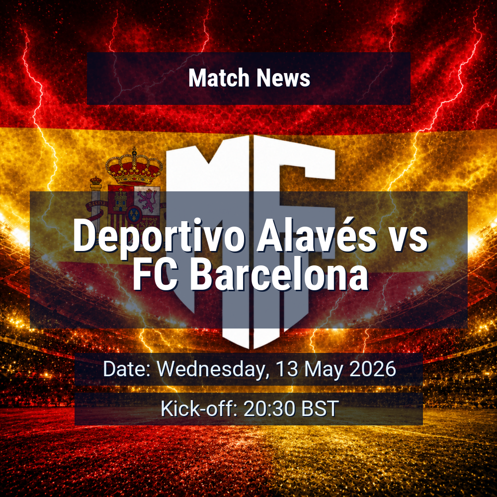 Barcelona’s title charge meets Alavés’ survival push in Mendizorroza test 1 Deportivo Alavés vs FC Barcelona