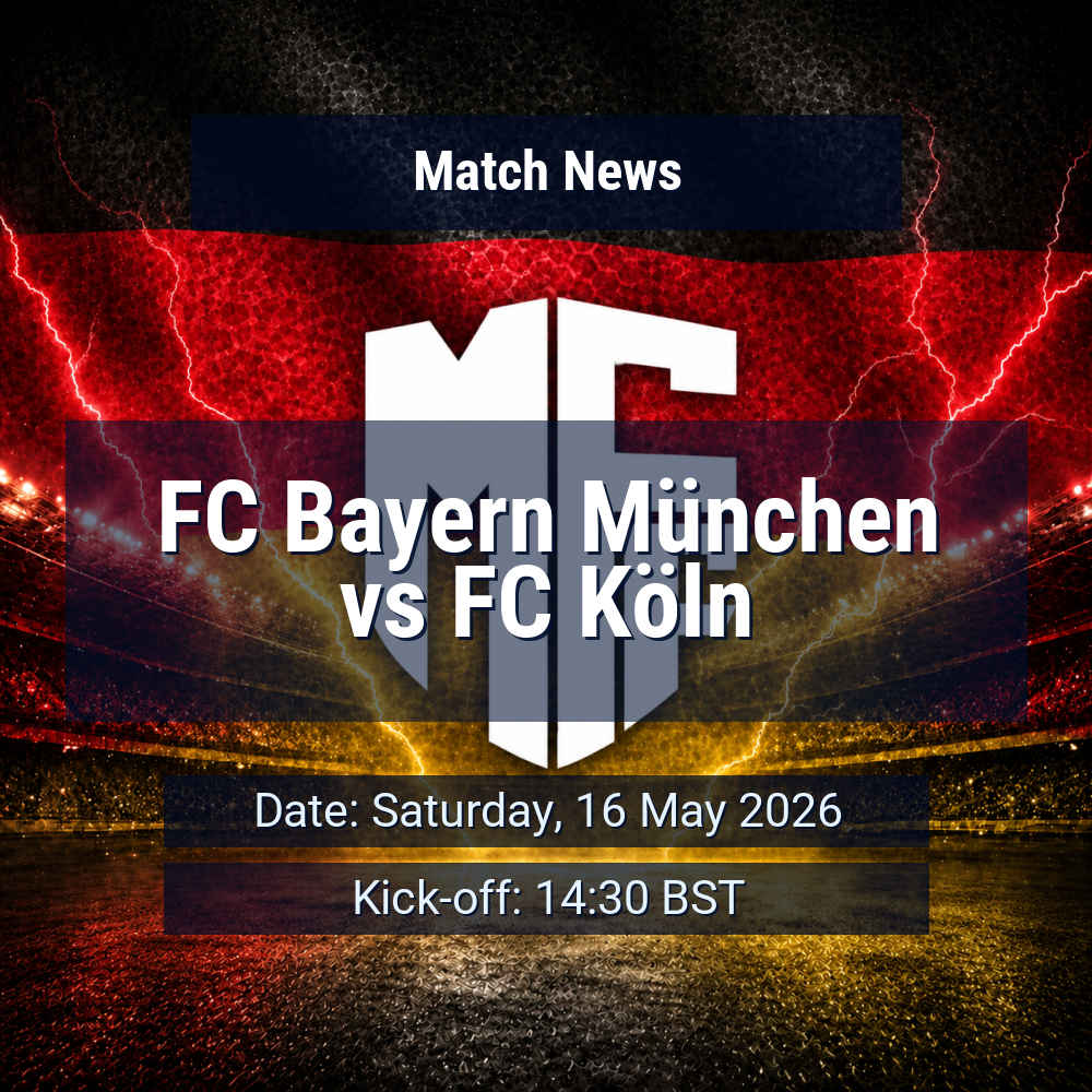 Bayern’s title charge meets Köln’s survival push in final-day Bundesliga clash 1 FC Bayern München vs FC Köln