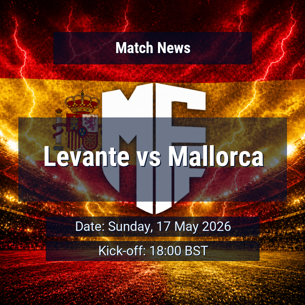 Levante and Mallorca meet with momentum and survival-style urgency in final stretch of La Liga 1 Levante vs Mallorca