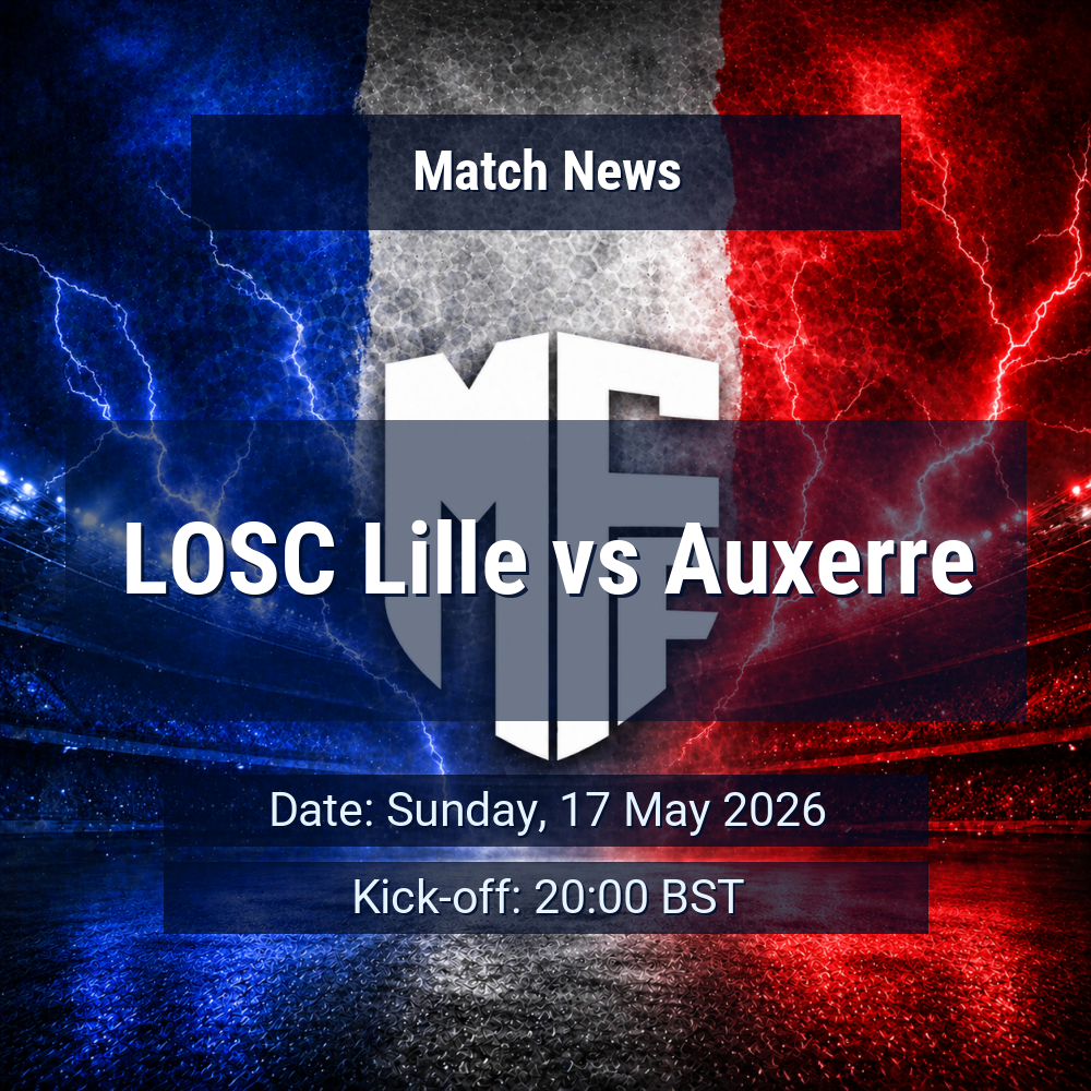 Lille’s defensive surge meets Auxerre’s attacking edge in key Ligue 1 finale at Stade Pierre-Mauroy 1 LOSC Lille vs Auxerre