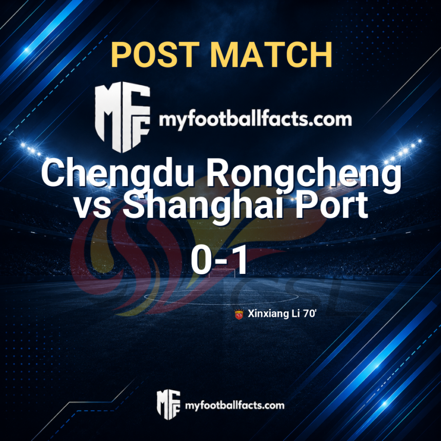 Chengdu Rongcheng 0-1 Shanghai Port: Post Match Review, Full-Time Report and Key Moments 1 mff bd post match 120553 9751472d26