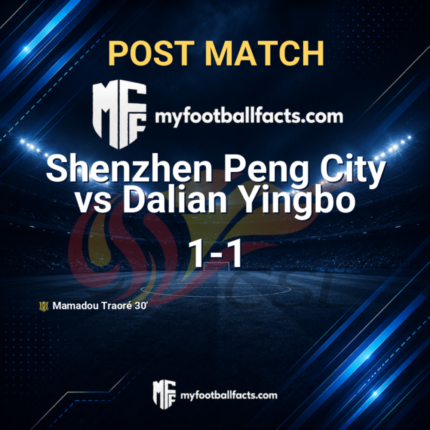 Shenzhen Peng City 1-1 Dalian Yingbo: Post Match Review, Full-Time Report and Key Moments 1 mff bd post match 120556 b0ebe02b46