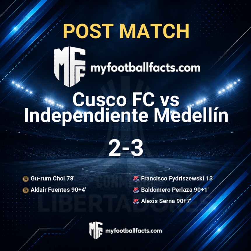 Cusco FC 2-3 Independiente Medellín: Post Match Review, Full-Time Report and Key Moments 1 mff bd post match 120842 e249972ba3