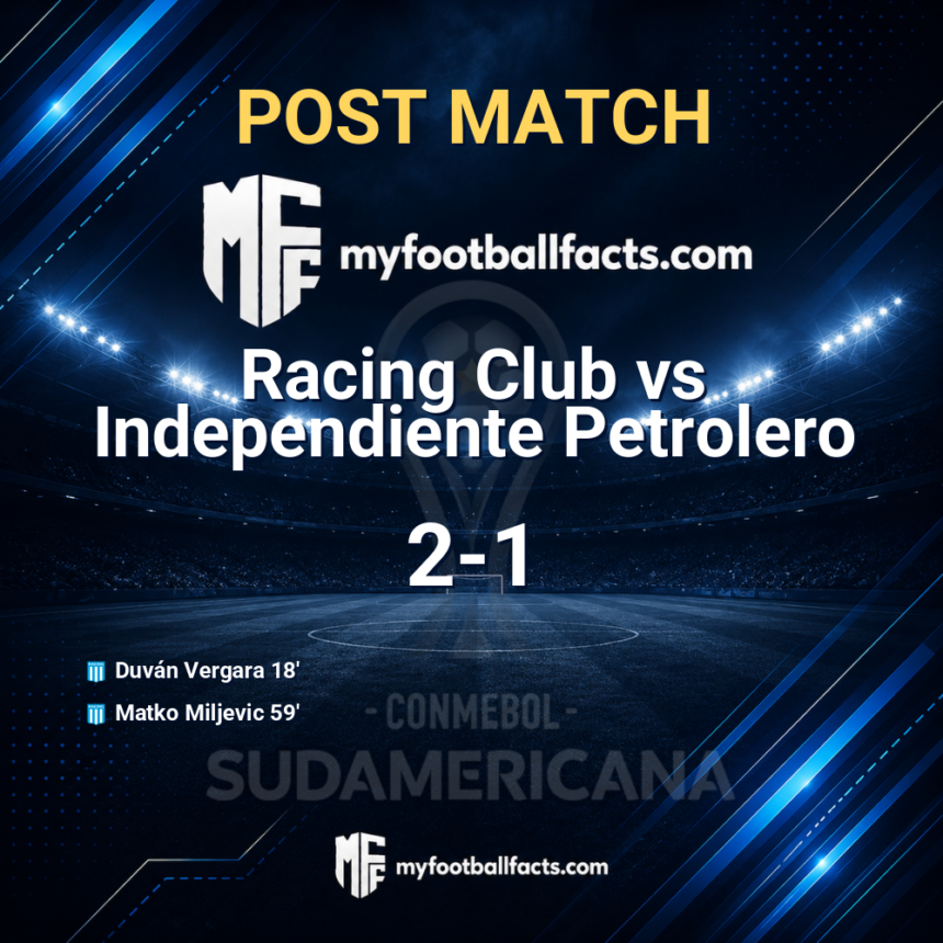 Racing Club 2-1 Independiente Petrolero: Post Match Review, Full-Time Report and Key Moments 1 mff bd post match 127592 6581e4b87b
