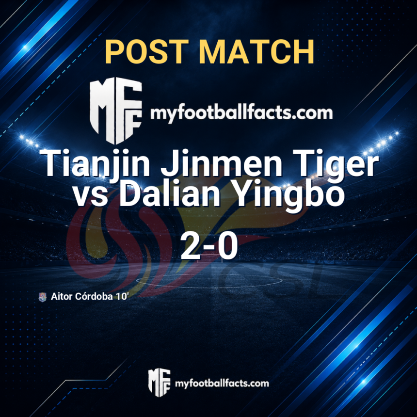 Tianjin Jinmen Tiger 2-0 Dalian Yingbo: Post Match Review, Full-Time Report and Key Moments 1 mff bd post match 128033 f4d7aff49c