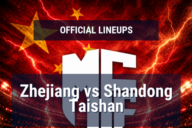 Lineups: Zhejiang vs Shandong Taishan - Wed 20 May 2026 13:00 BST 9 official lineups 19674714