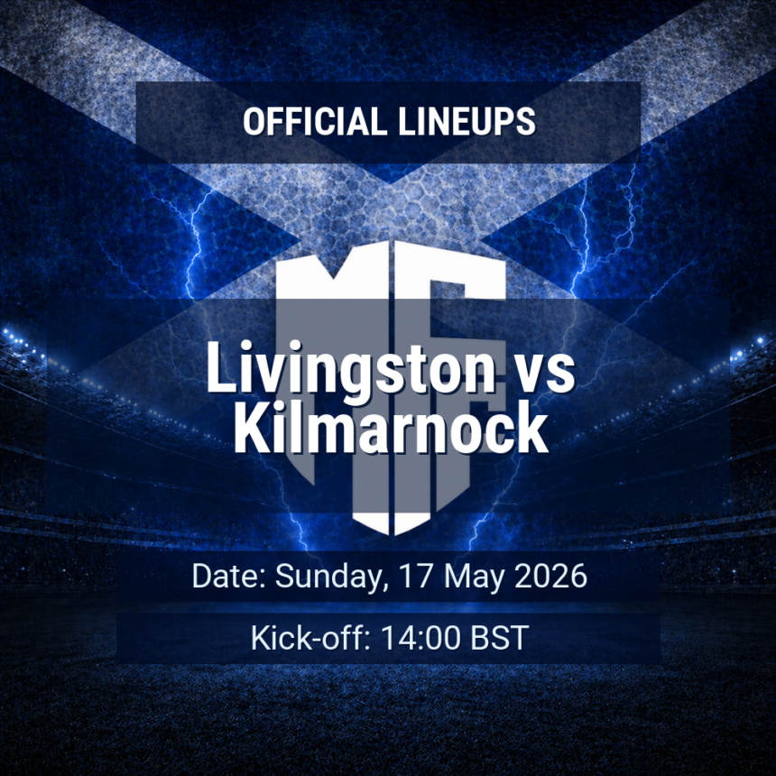 Lineups: Livingston vs Kilmarnock - Sun 17 May 2026 14:00 BST 1 official lineups 19700203