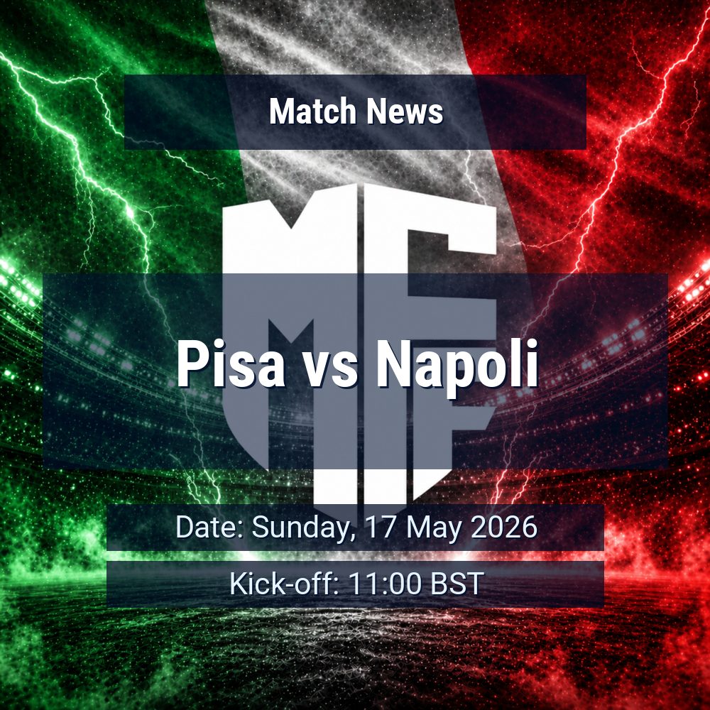 Pisa’s slide meets Napoli’s need to steady the ship in Serie A Sunday opener 1 Pisa vs Napoli