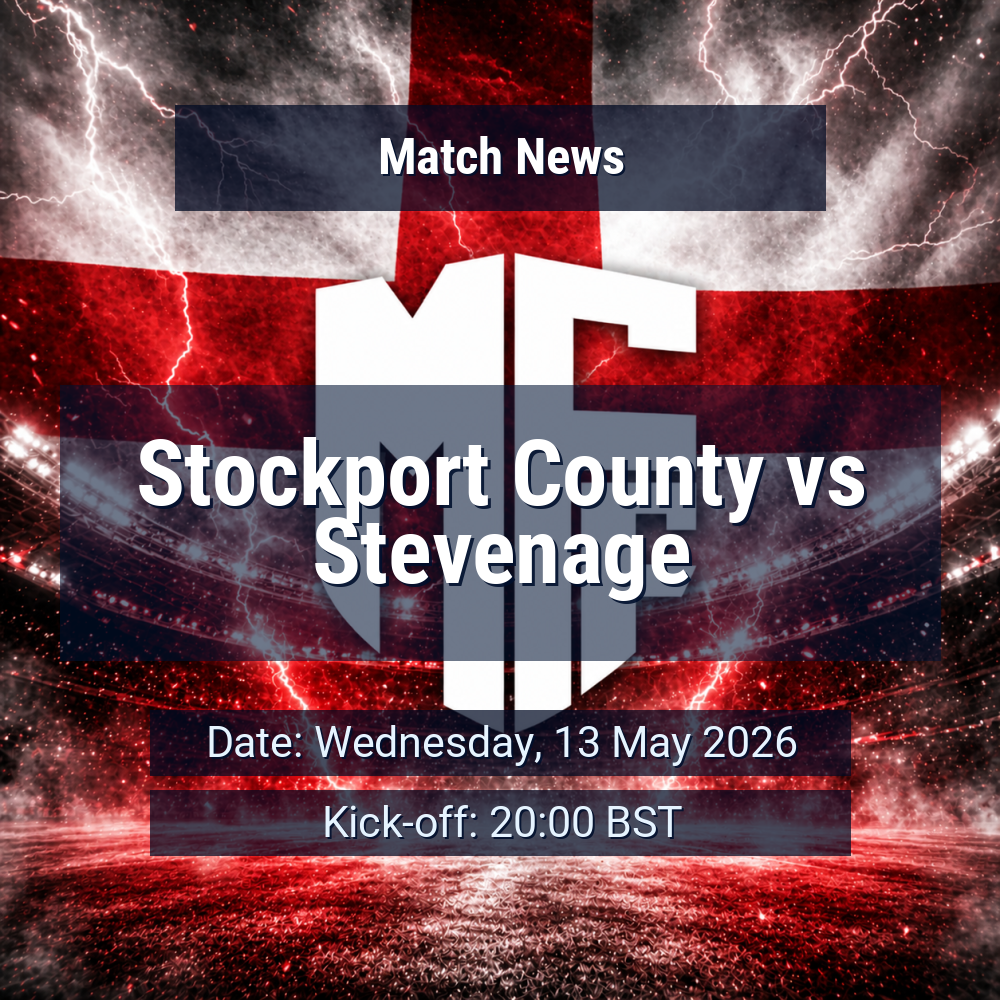 Stockport look to extend edge over Stevenage as familiar League One pattern returns to Edgeley Park 1 Stockport County vs Stevenage
